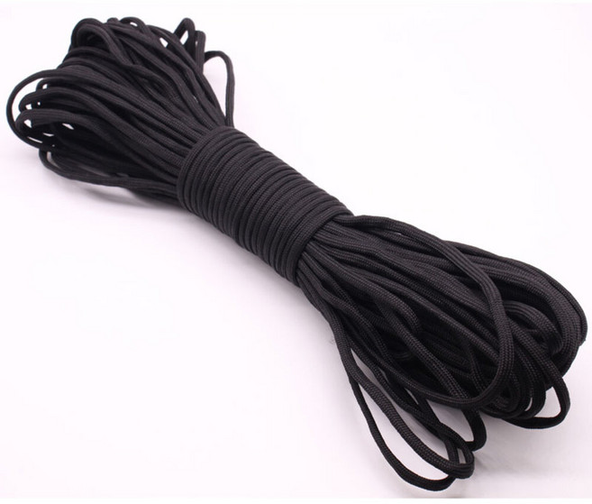 求生傘繩編織手繩 適用於戶外露營DIY編織, 1個, 黑色