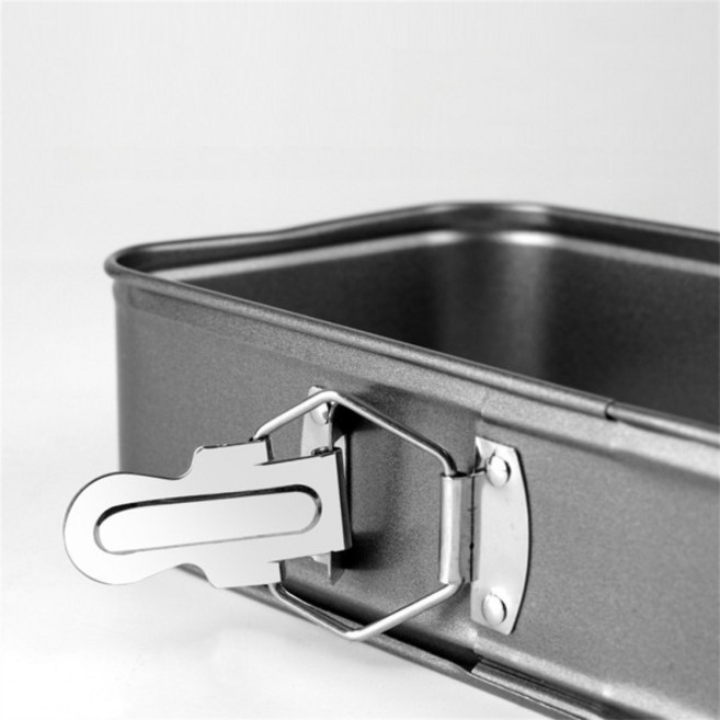 1개 케이크 팬 케이크 틴 빵틀 베이킹 트레이 부품 치즈케이크 틴 직사각형 39.5x28x8cm 분리형 바닥 팬 팔, 01 빠른