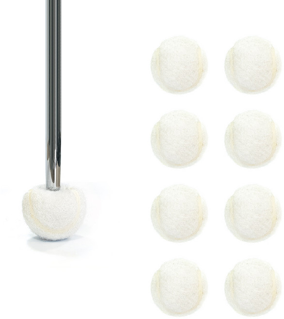 KI 에코비 얇은다리 미니 테니스공 의자발커버 8P, 화이트