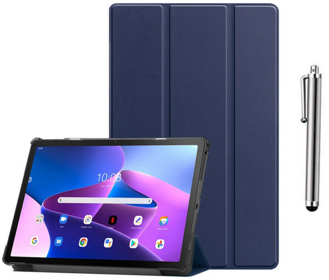 레노버탭 M10 3세대 10.1인치 호환 북커버 케이스 TB-328FU 328XU Lenovo Tab M10 3rd Gen 10.1 inch 케이스나라, 네이비