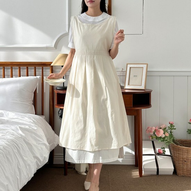 네드 라인 슬릿 랩 롱앞치마 6color, 색상:카키, 1개