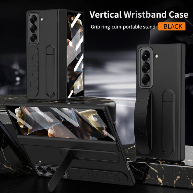 삼성 갤럭시 Z 폴드 6 5 4 3 스페셜 에디션 슬림 SE 케이스 손목 밴드 힌지 브래킷 S 펜 슬롯 보호 커버 포함