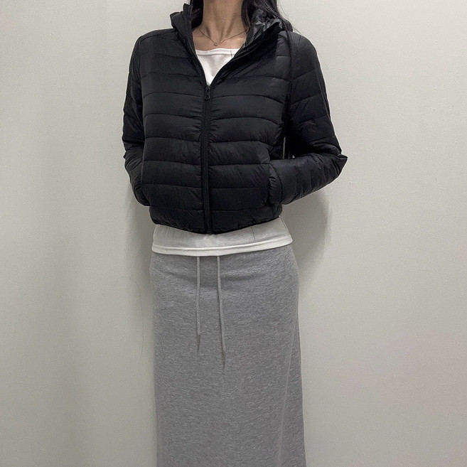 VANANA2 파우치 후드 경량 패딩