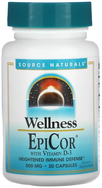 새해 첫좋은선물 Source Naturals Wellness EpiCor 비타민D-3 함유 500mg 캡슐 30정 제대로 할인합니다, SourceNaturalsWellnessEpiCor비타, 1개 - 쿠팡