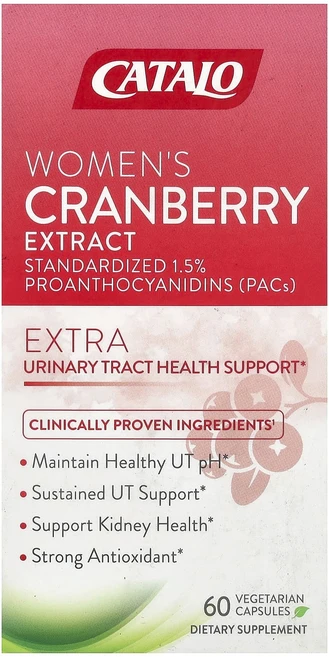 카타로네츄럴스 우먼스 크랜베리 추출물 60 베지캡슐, 6개, 60정 - 쿠팡