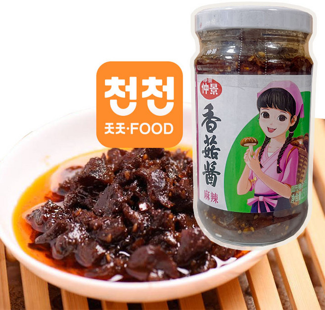 중국수입 충경 마라맛 표고버섯 기름장 230g 중국전통 비빔장, 1개