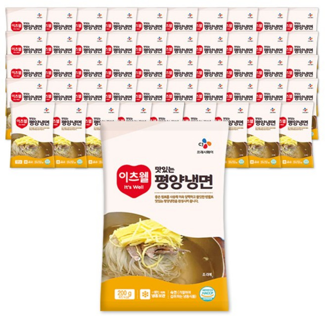 CJ 이츠웰 맛있는 평양냉면 200g x 10개, 50개