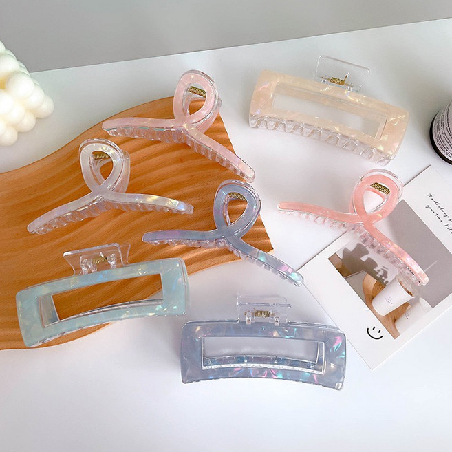 업홀드 빅사이즈 헤어핀 올림머리 마블 집게핀