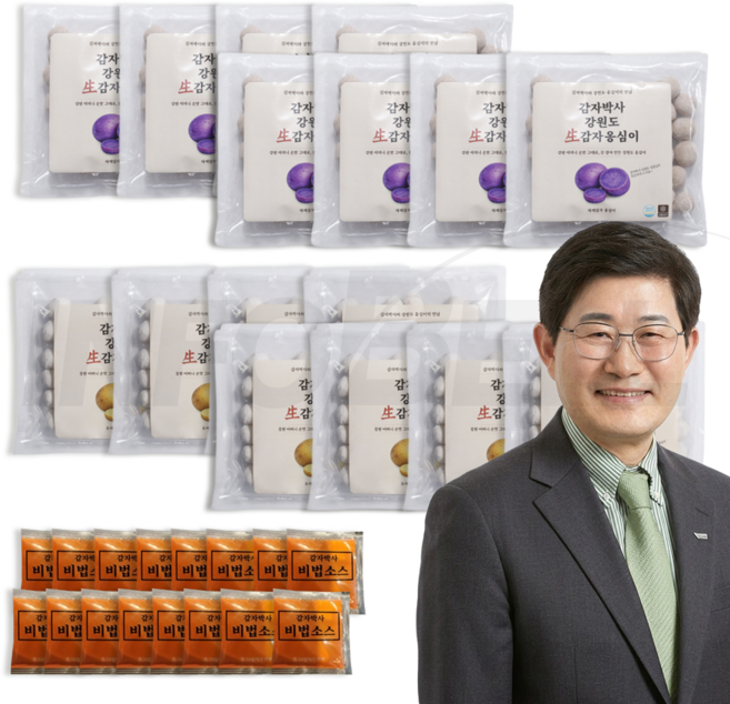 [TV홈쇼핑정품 인포벨]강원도 고랭지 생감자 100% 감자박사 옹심이 전통 순옹심이 자색옹심이, 16개, 120g