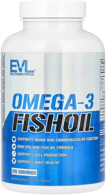 EVL 오메가3 피쉬 오일 Omega3 Fish Oil 1000mg 소프트젤 120정, 1개 - 쿠팡