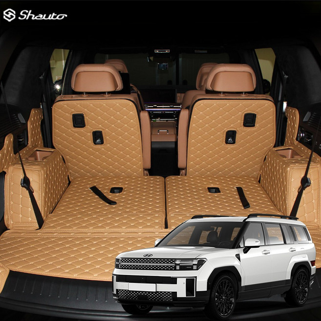 샤오토 트렁크매트 차박 매트 디올 뉴 싼타페 MX5 (하이브리드호환), 5인승, 블랙x블랙