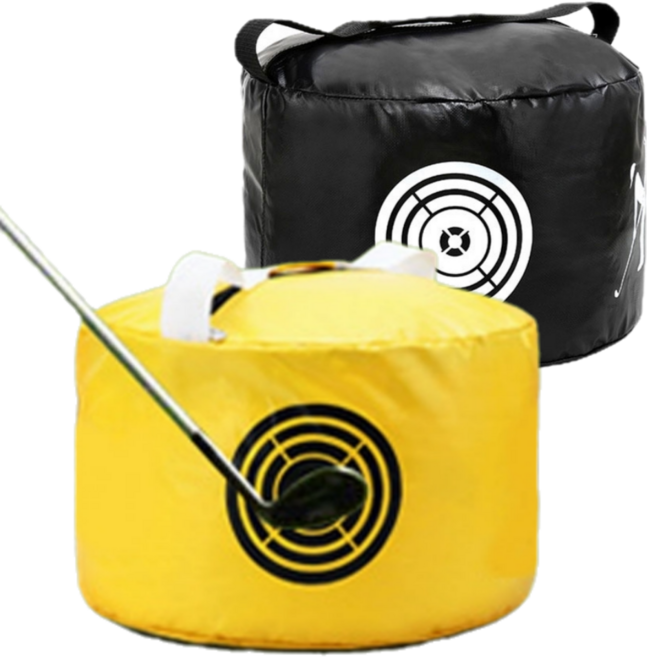 딜하우스 골프연습 임팩드백, 옐로우, 1개