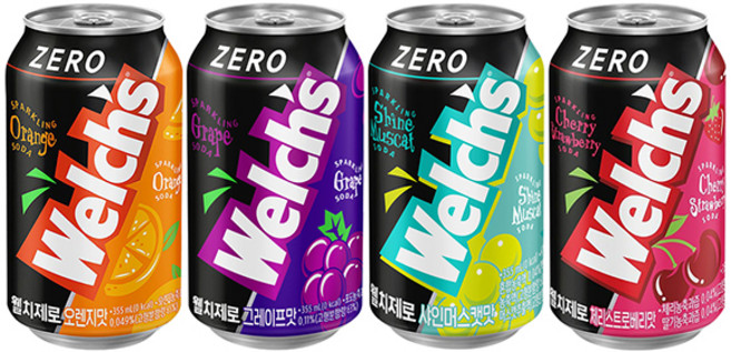 웰치스 제로 355mlX24캔 포도12개+오렌지6개+샤인머스켓6개 제로 칼로리 탄산음료 칼로리 조절 음료, 1.제로포도12+오렌지6+샤인6, 355ml