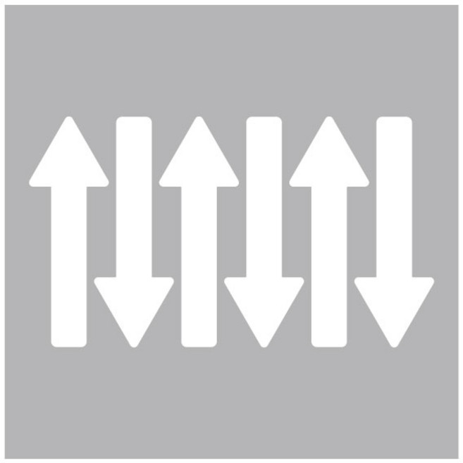 오피스왕국 화살표 스티커 바닥 스티커 arrow103, 화이트