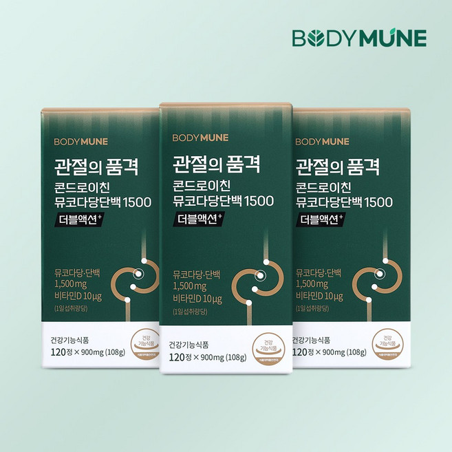 바디뮨 관절의 품격 옵티 MSM 2000 무릎 관절 영양제 엠에스엠 프로테오글리칸, 3개, 120정