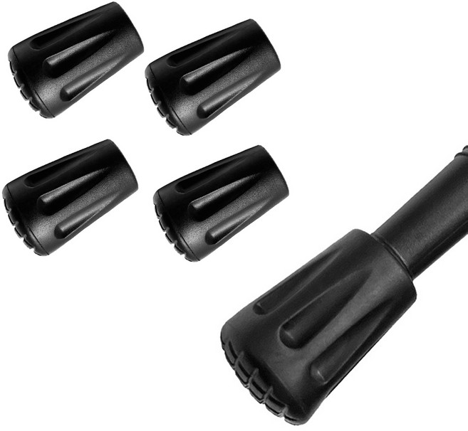 아띠꼴로 등산스틱 고무 패킹 마개 촉 바스켓 보호캡 부품, 블랙, 1세트