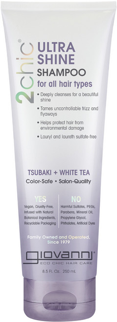 지오바니 투칙 울트라 샤인 샴푸 츠바키 + 화이트 티, 1개, 250ml