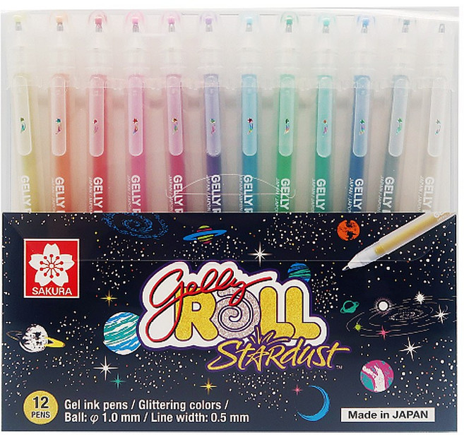 사쿠라 사쿠라 겔리롤 스타더스트 젤펜 (12색) (XPGB-12ST), 단품, 단품