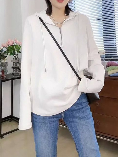 【洋氣顯瘦】孕婦衛衣 連帽衛衣 孕婦裝 孕婦外套 中長款上衣 大碼寬鬆 純棉親膚 春秋時尚穿搭 孕期產後皆可穿