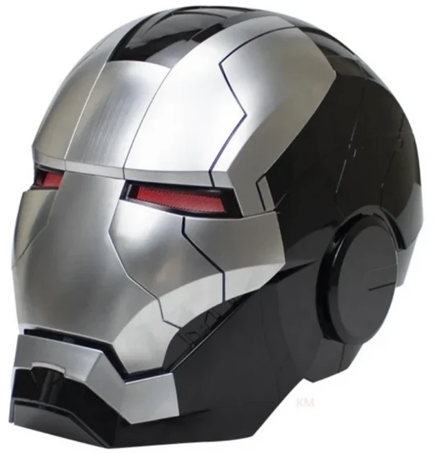 2025 아이언맨 헬멧 마크 에디션 - 블랙 골드 & 실버 모터라이즈드 음성 제어 전자 코스프레 선물 남성용, 10 black silver