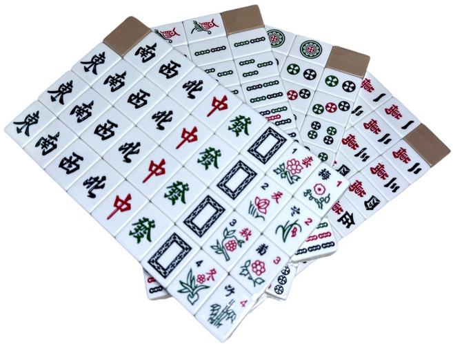 電動麻將桌專用麻將 奶茶色, 1套