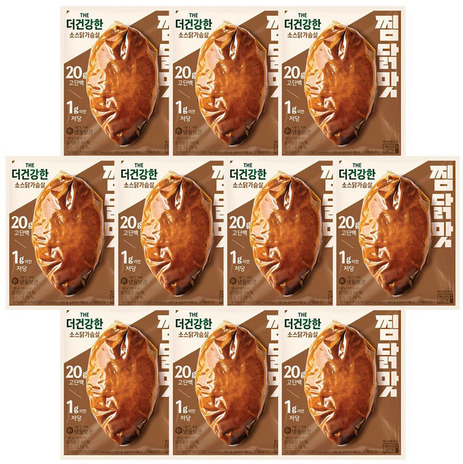 CJ 더건강한 소스닭가슴살 찜닭맛, 10개, 100g