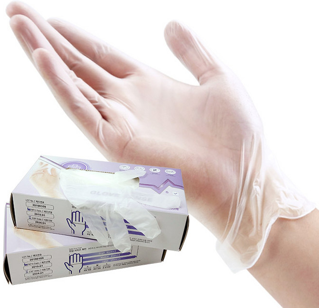 글러브센스 pvc장갑 100매 진료용 파우더프리, L(100매), 1개
