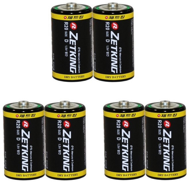 제트킹 망간 D형 건전지 / R20, 6개입, 1개