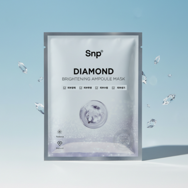 에스엔피 다이아몬드 브라이트닝 앰플 마스크, 30개입, 1개