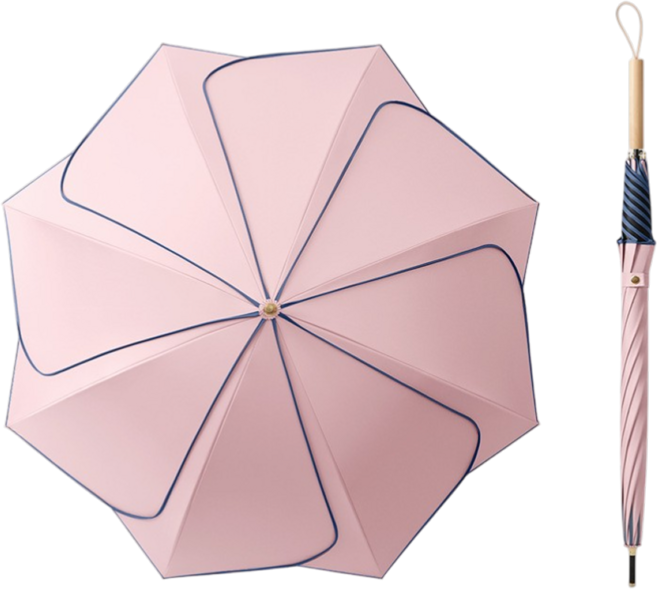 울이즈쿨 예쁜 파스텔 꽃잎 장우산 가벼운 여성용