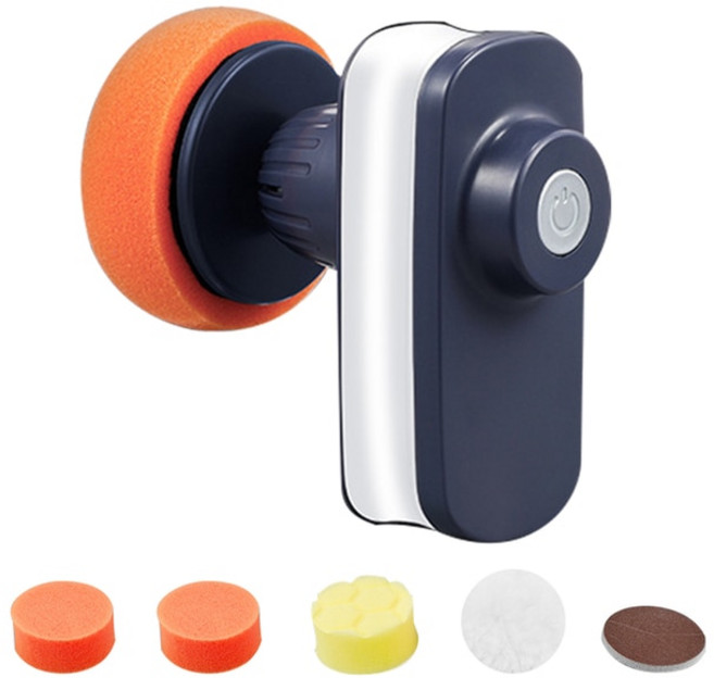 12000r/min 12V 자동차 연마 기계 휴대용 전기 연마기 왁싱 4 패드 5M 케이블 길이, 01 파란