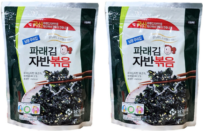 [남광식품] 파래김 김자반볶음 80g X10봉, 1개