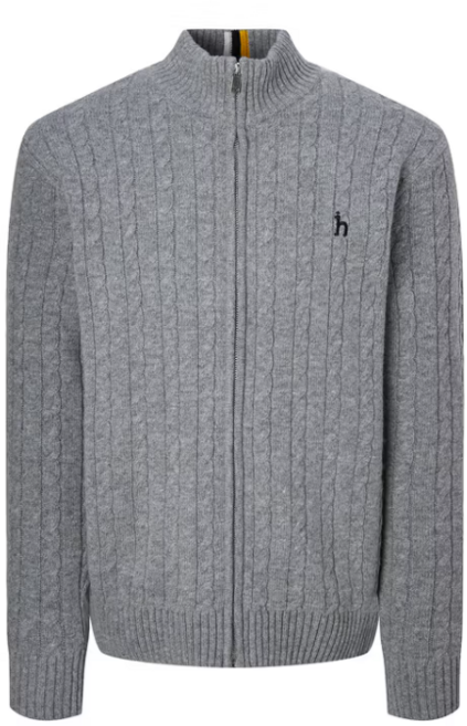 [국내백화점A/S] 헤지스 집업 남성 울 가디건 그레이 328