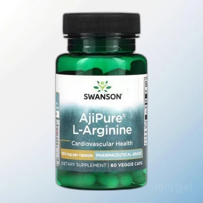 스완슨 AjiPure L-아르기닌 500mg 60 베지캡슐, 1개, 60정 - 쿠팡