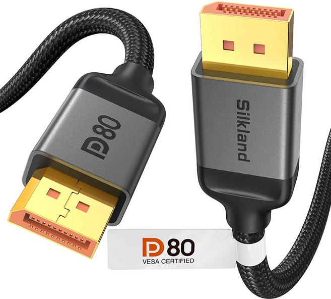실크랜드 VESA DP케이블 프리미엄 80Gbps 16K DP to DP 2.1 케이블, 2m, 1개
