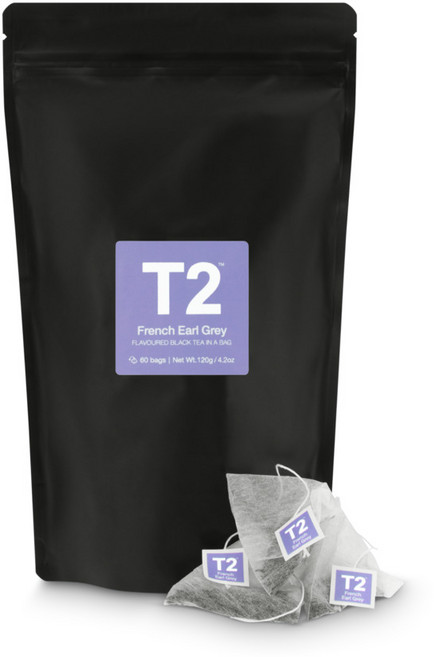 T2 프렌치 얼그레이 티백 지퍼백, 2g, 1개, 60개입
