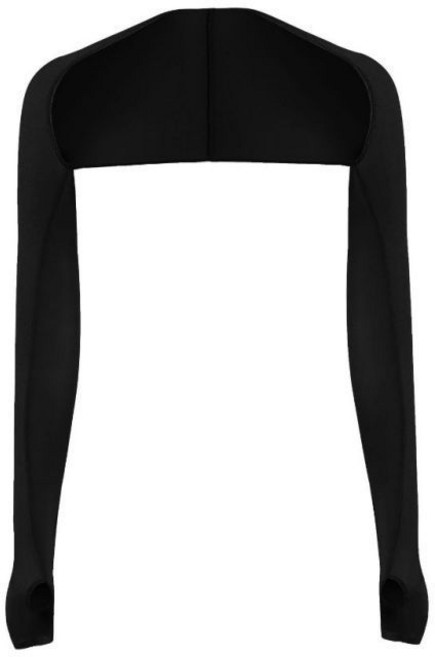 防曬袖套 冰絲披肩袖套 運動袖套 涼感袖套, 03.黑色, 1個