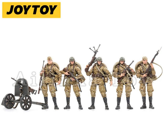 액션 피규어 차 대전 소련 보병 장교 독일 애니메이션 군사 모델, 1개