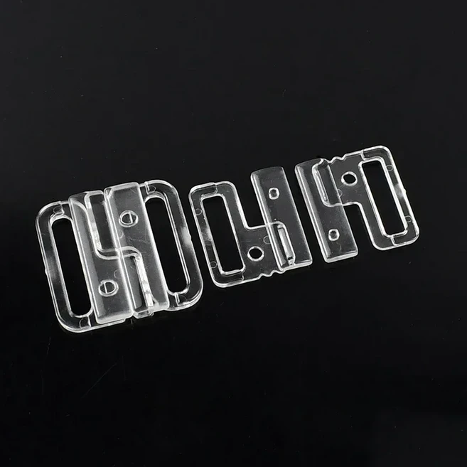 20 세트 10/15/20/25mm 플라스틱 브래지어 버클 속옷 비키니 스트랩 걸쇠 클로저 수영복 단추 후크 DIY 재, 01 Transparent, 03 20mm-20Sets