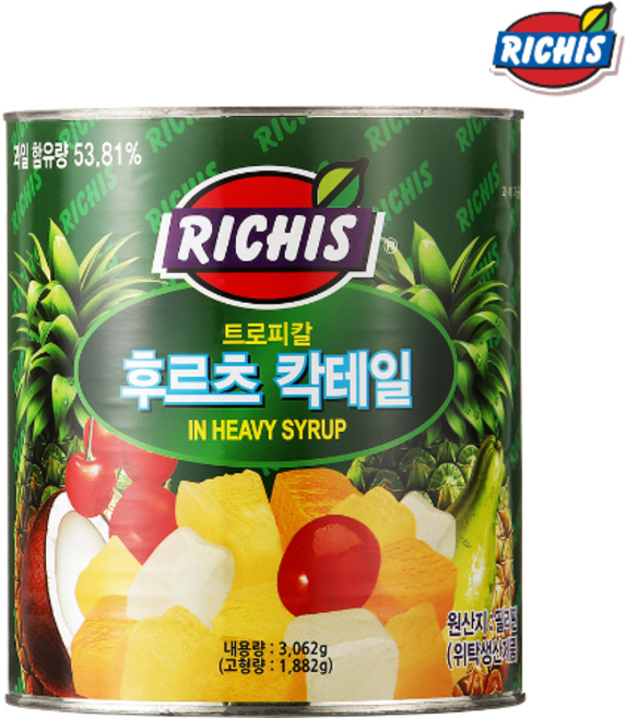 2119. 후르츠칵테일-리치3kg, 3kg, 1개