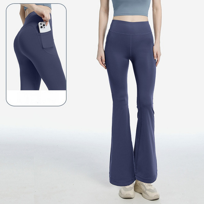 Makone 여성 힙업 부츠컷 레깅스 스포츠 요가복 필라테스 운동복 런닝팬츠 헬스 하의 포켓