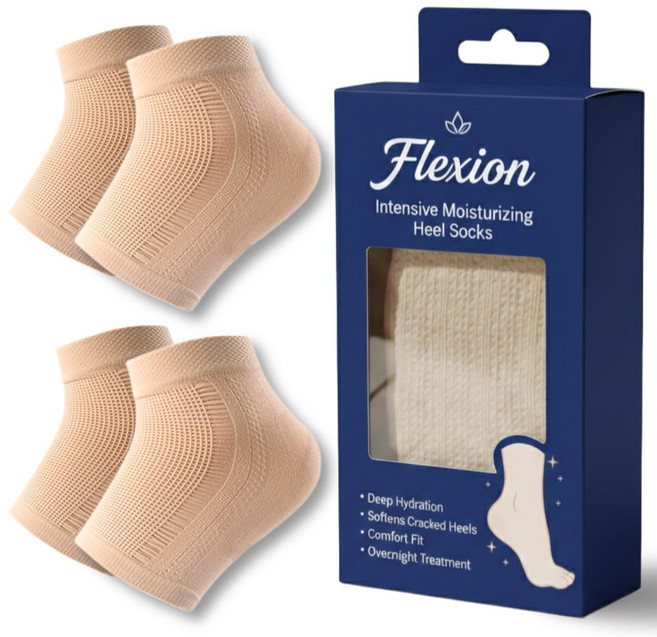 플렉시온 뒤꿈치 각질제거 보습양말, 스킨, 2세트