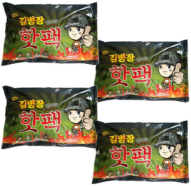 김병장 붙이는 핫팩 접착식 부착형 여행용 휴대용, 40개