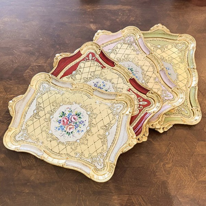 세자티니 다빈치(손잡이형) 골드쟁반 (4색), 그린골드, 1개