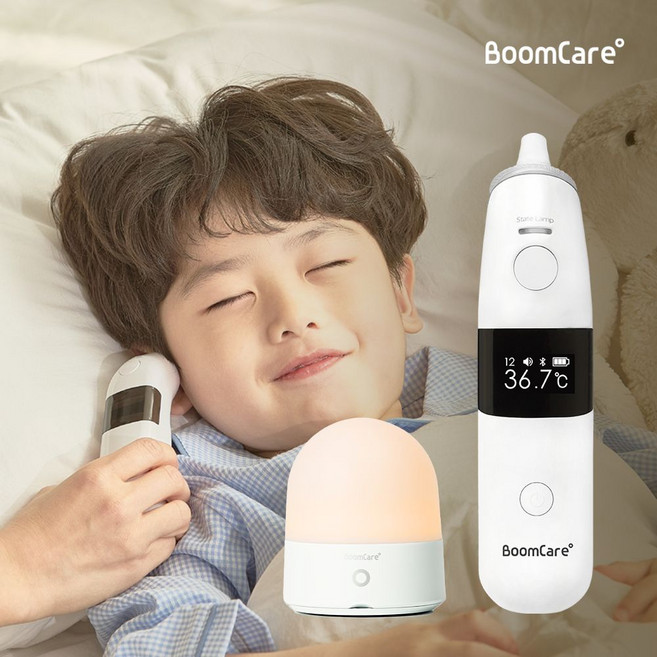 붐케어 적외선 귀 체온계 + 써모 라이트 조명, 1개