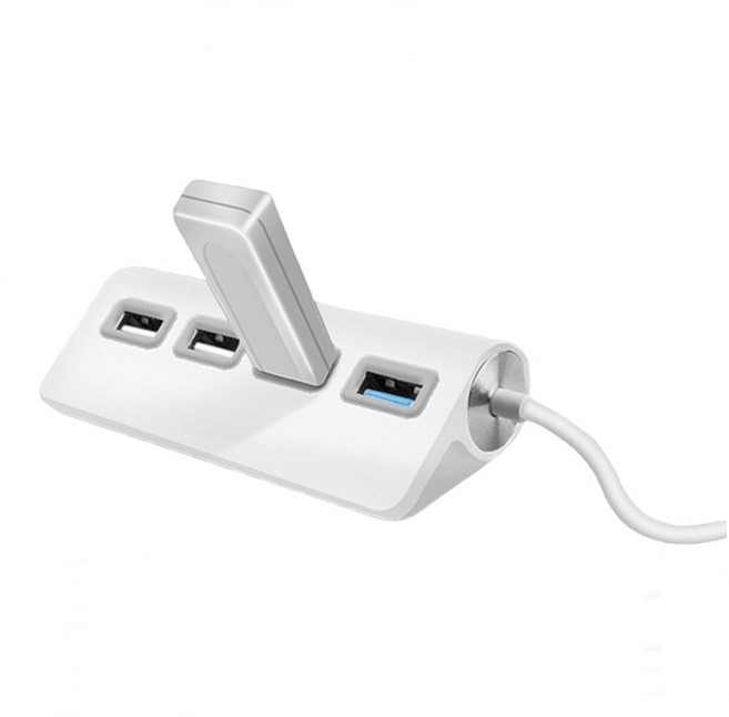 C타입 USB3.0 + USB2.0 4포트 멀티 허브 어댑터 노트북 컴퓨터 태블릿 맥북 아이패드 삼성 갤럭시북 탭 패드 추천, 화이트, 1개