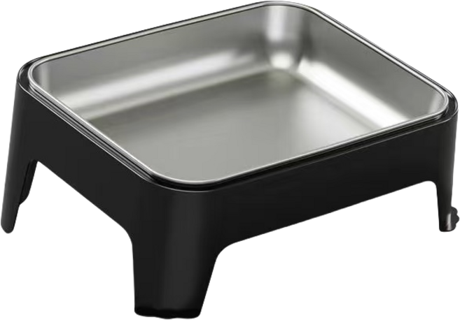 가정용 대용량 개미 방지 스텐 반려견용품밥그릇, 블랙,, 1개