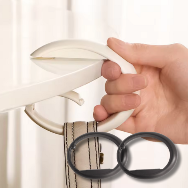 Neobrick 논슬립 휴대용 가방걸이, 2개, 블랙