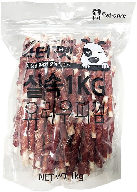 닥터펫 대용량 실속형 사사미 1kg 오리고기, 1개