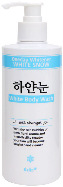넬라 하얀눈 대용량 바디워시 400ml 플로럴향, 1세트